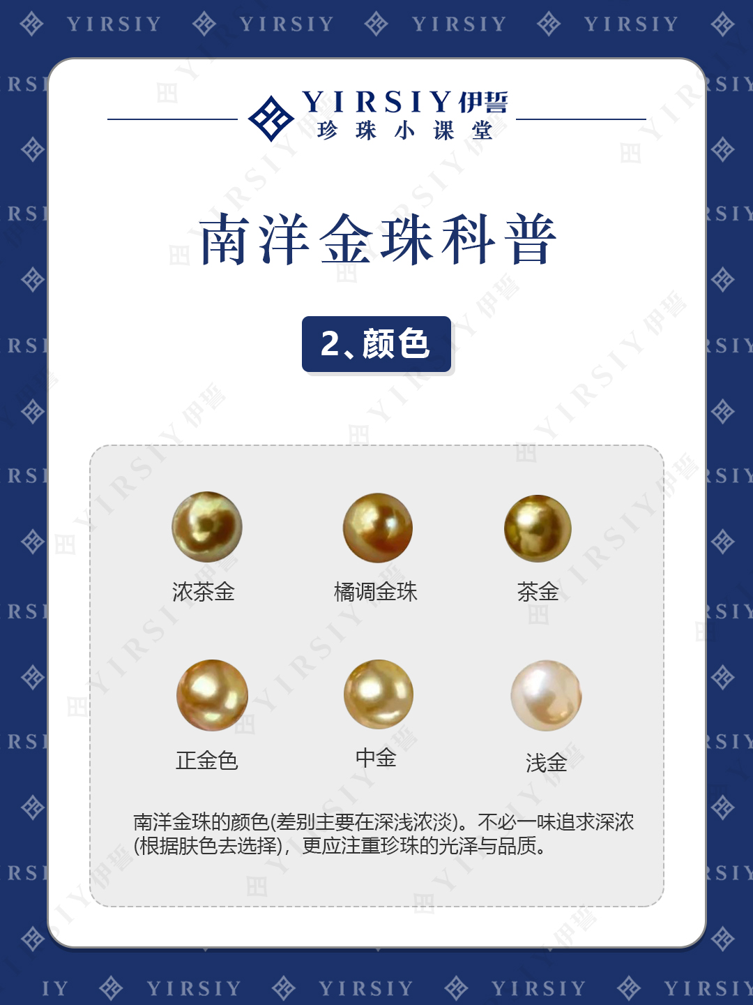 南洋金珠颜色科普